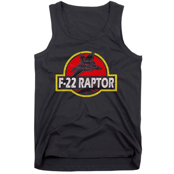 F22 Raptor Fighter Jet Pilot Airplane 4th Of July Vintage Tank Top