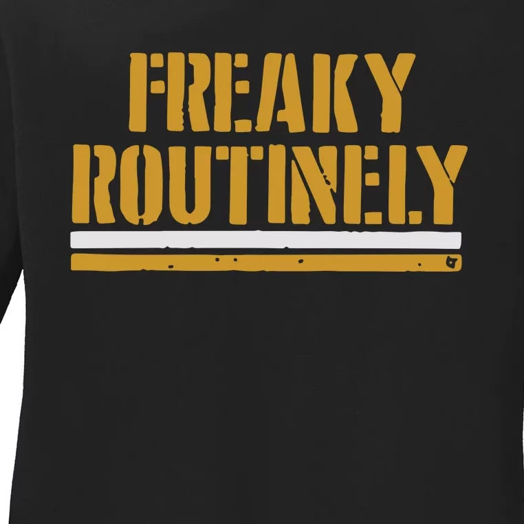 Freaky Routinely Ladies Long Sleeve Shirt