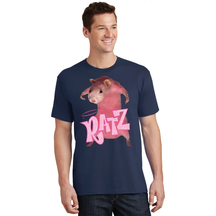 Funny Rat Funny Mouse Ratz Pink Ratz Mouse Meme Pink Rat T-Shirt