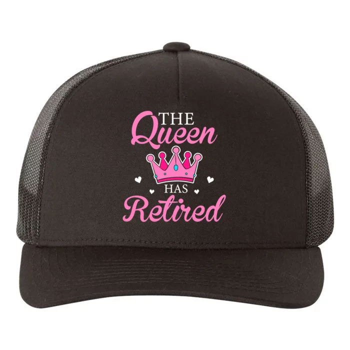 Funny Retirement Floral The Queen Has Retired Yupoong Adult 5-Panel Trucker Hat