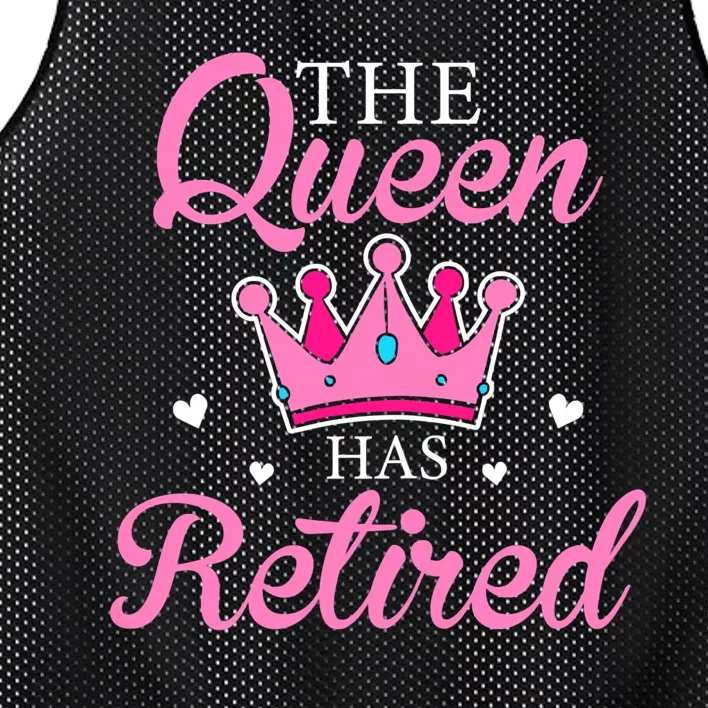 Funny Retirement Floral The Queen Has Retired Mesh Reversible Basketball Jersey Tank