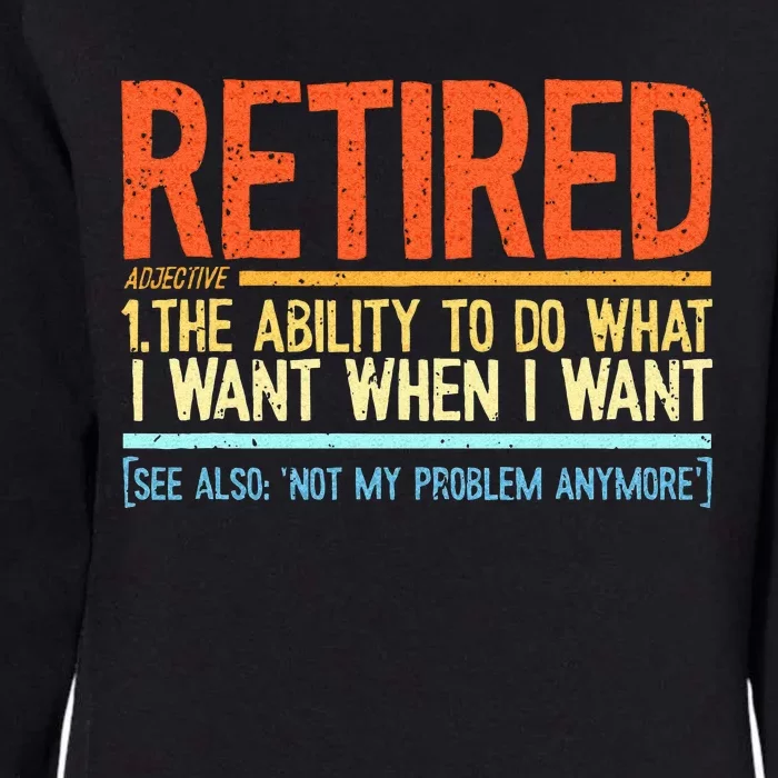 Funny Retired Funny Grandpa Funny Grandma Womens California Wash Sweatshirt