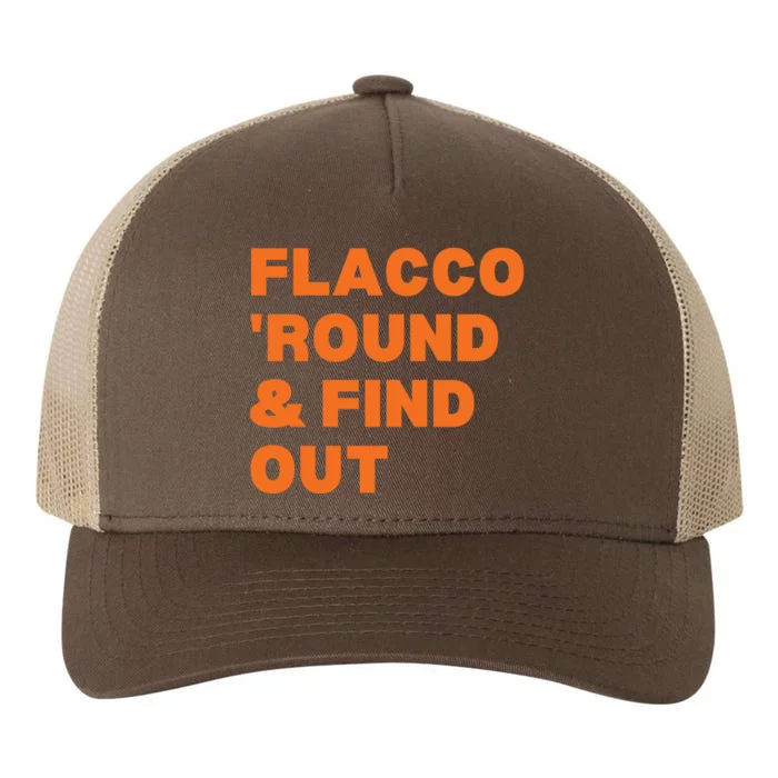 Flacco Round & Find Out Yupoong Adult 5-Panel Trucker Hat