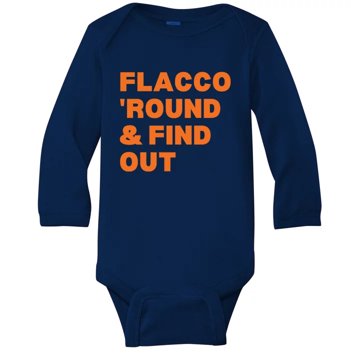 Flacco Round & Find Out Baby Long Sleeve Bodysuit