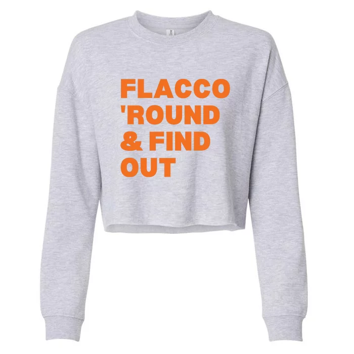 Flacco Round & Find Out Cropped Pullover Crew