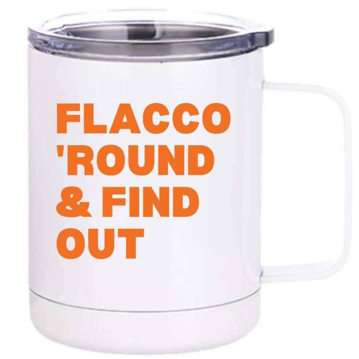 Flacco Round & Find Out Front & Back 12oz Stainless Steel Tumbler Cup