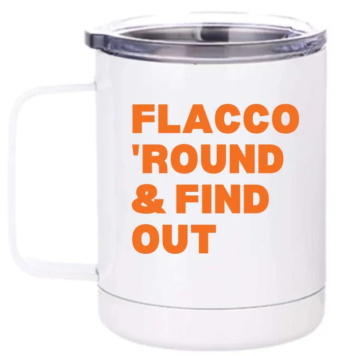 Flacco Round & Find Out Front & Back 12oz Stainless Steel Tumbler Cup