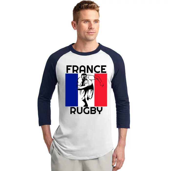 France Rugby Fan Baseball Sleeve Shirt