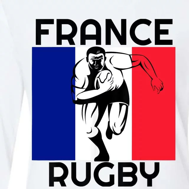 France Rugby Fan Womens Cotton Relaxed Long Sleeve T-Shirt