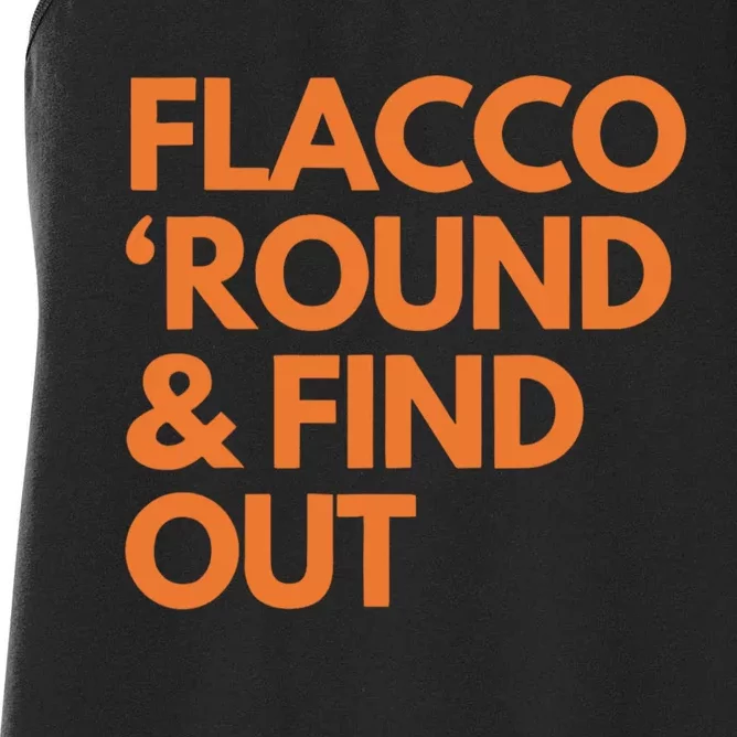 Flacco Round & Find Out Women's Racerback Tank