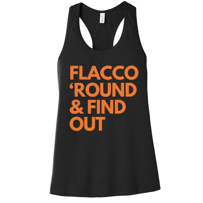 Flacco Round & Find Out Women's Racerback Tank