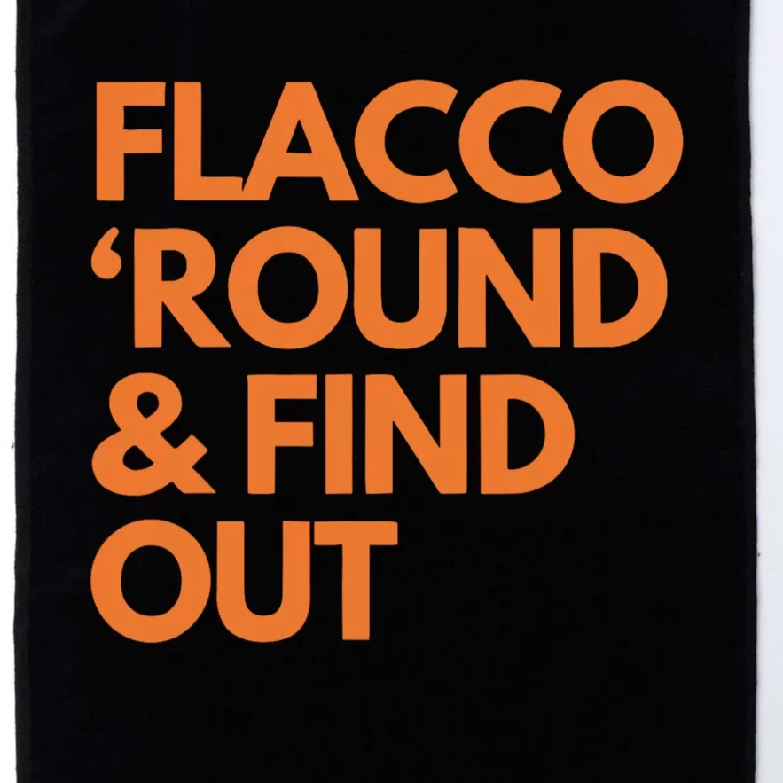 Flacco Round & Find Out Platinum Collection Golf Towel