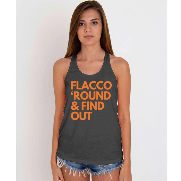 Flacco Round & Find Out Women's Knotted Racerback Tank