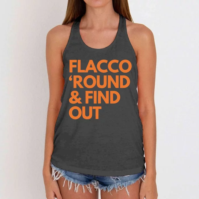 Flacco Round & Find Out Women's Knotted Racerback Tank