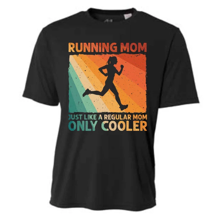 Funny Running For Wo Mom Marathoner Runner Coach Racing Cooling Performance Crew T-Shirt