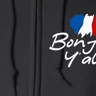 France Roots French Lover Bonjour YAll Full Zip Hoodie