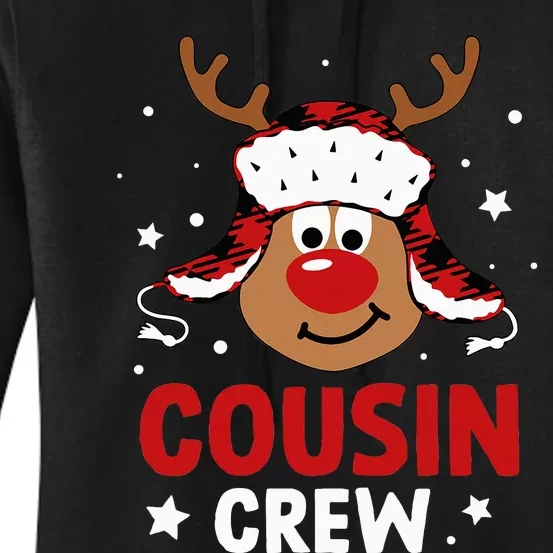 Festive Reindeer Family Pajama Set for Christmas Women's Pullover Hoodie