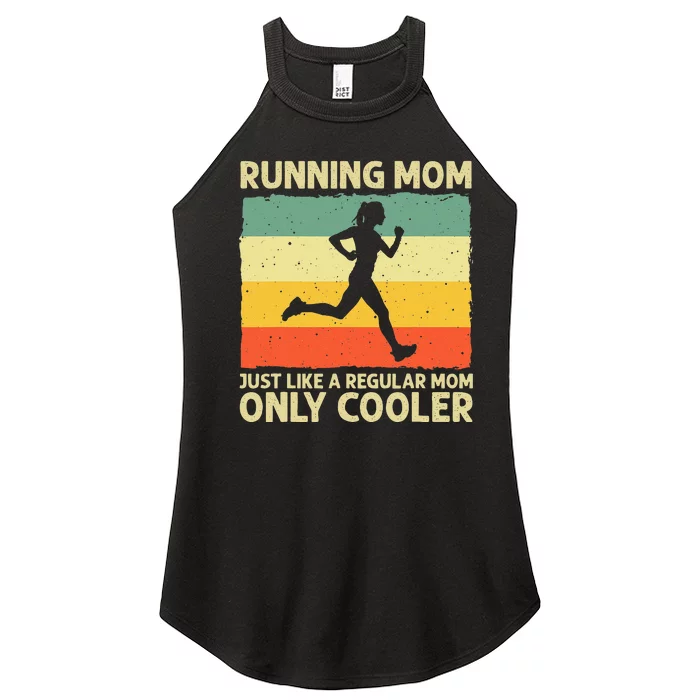 Funny Running For Women Mom Marathoner Runner Coach Racing Women’s Perfect Tri Rocker Tank