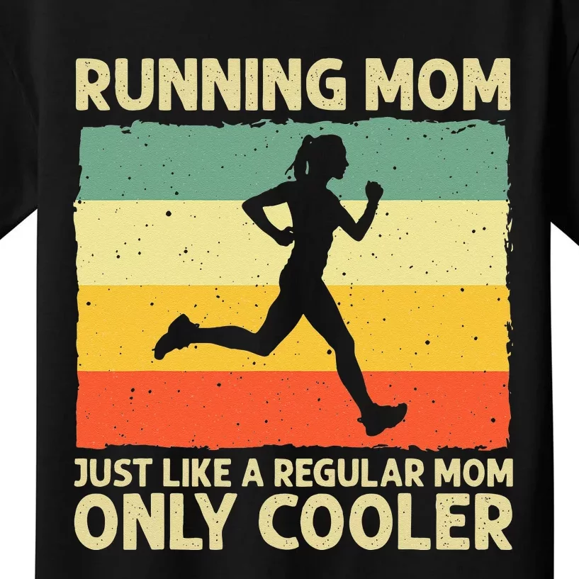 Funny Running For Women Mom Marathoner Runner Coach Racing Kids T-Shirt