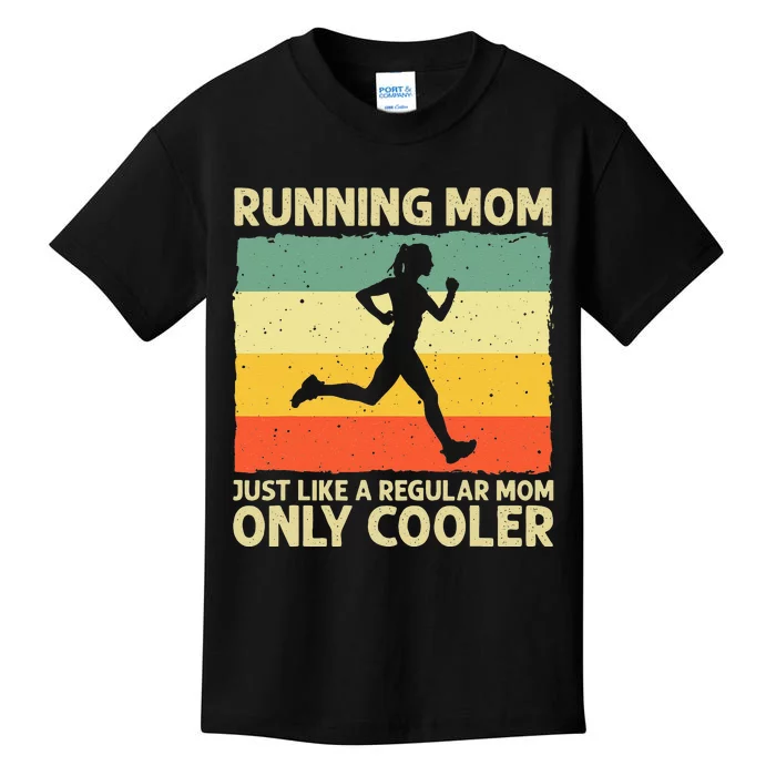 Funny Running For Women Mom Marathoner Runner Coach Racing Kids T-Shirt