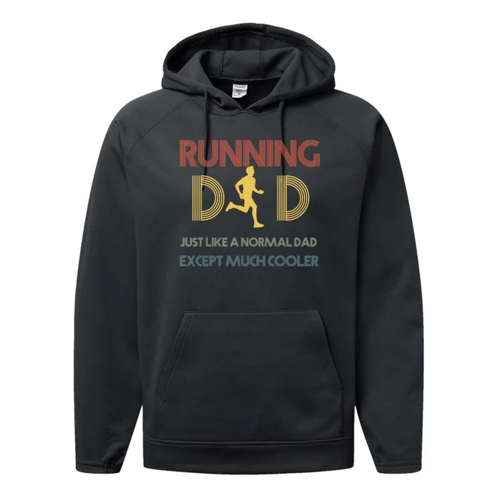 Father Runner - Father's Day Running Dad Performance Fleece Hoodie