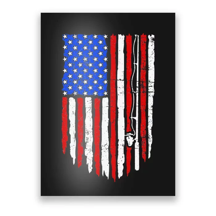 Fishing Retro Fishing Patriotic Fishing Poster