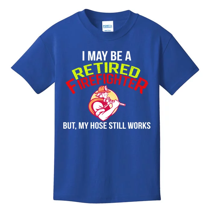 Funny Retired Fire Gift Firefighter Retiret Kids T-Shirt