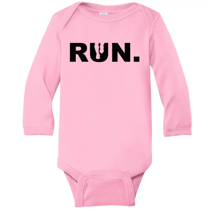 Funny Runner For Runner Best Run Sports For Run Lover Baby Long Sleeve Bodysuit