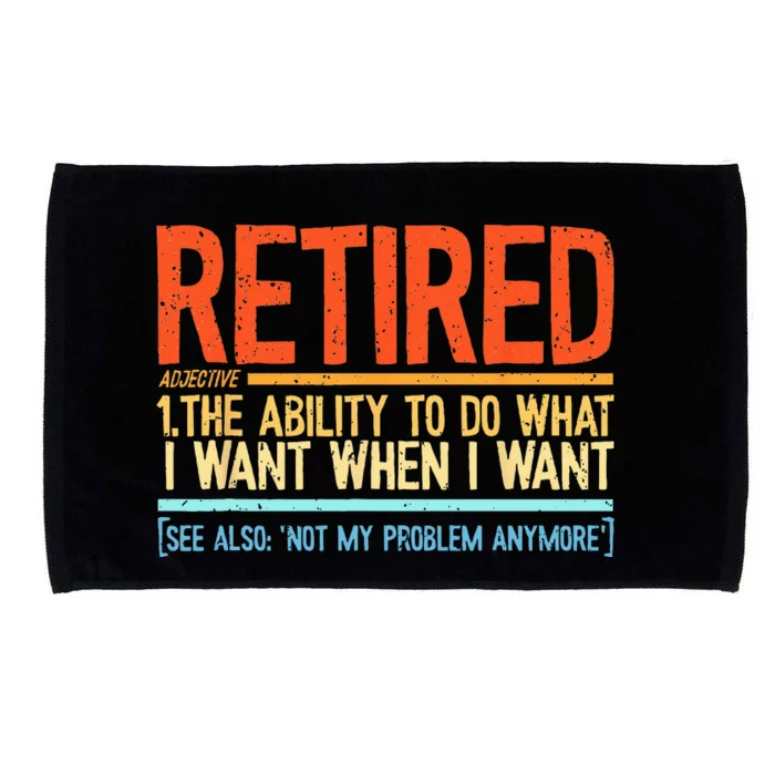 Funny Retired Funny Grandpa Funny Retirement Microfiber Hand Towel