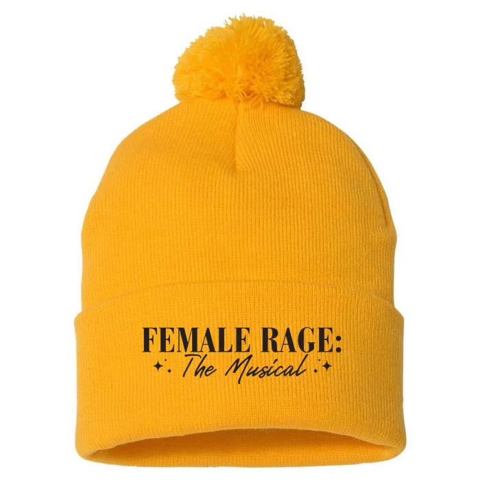 Female Rage Pom Pom 12in Knit Beanie