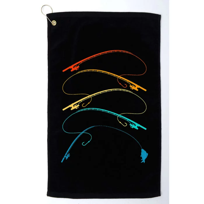 Fishing Retro Fishing Fishing Lover Platinum Collection Golf Towel