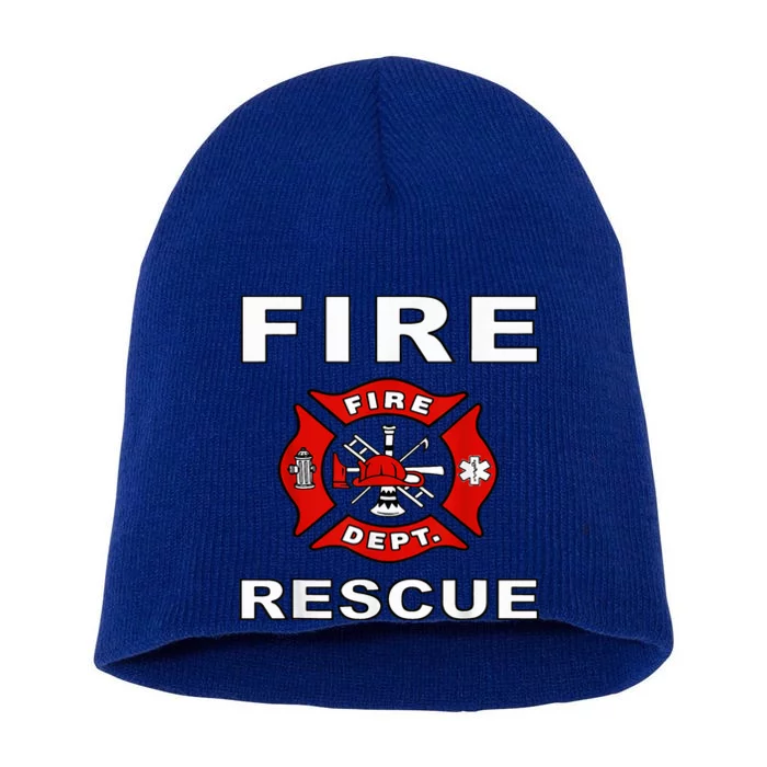 FIRE RESCUE FIRE FIGHTER FIREMAN Short Acrylic Beanie