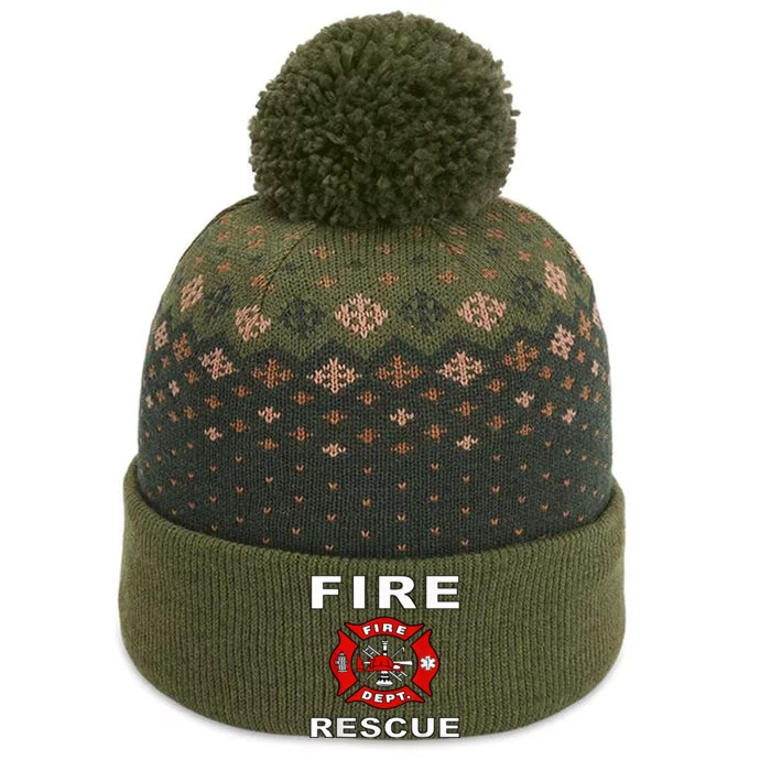 FIRE RESCUE FIRE FIGHTER FIREMAN The Baniff Cuffed Pom Beanie