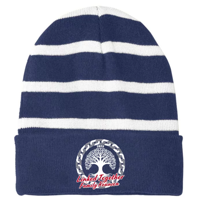 Family Reunion Striped Beanie with Solid Band