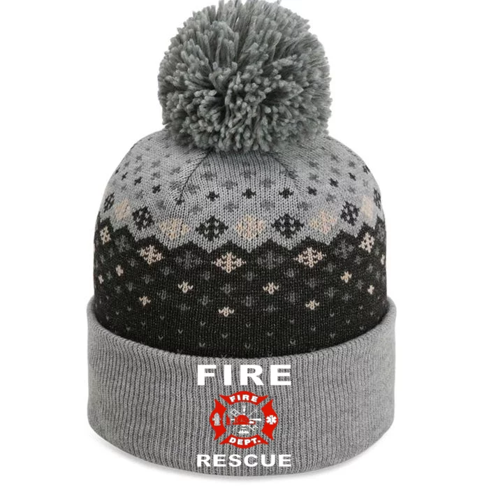 Fire Rescue Fire Fighter Fireman The Baniff Cuffed Pom Beanie