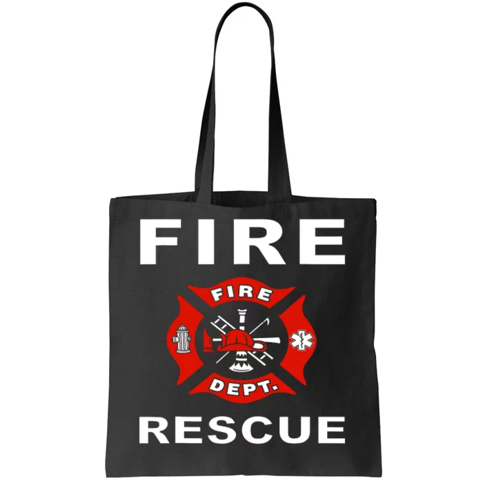 Fire Rescue Fire Fighter Fireman Tote Bag