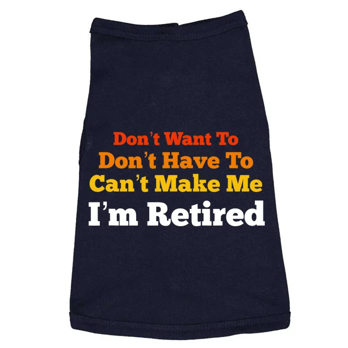 Funny Retirement For Adult, Sarcastic Graphic Tee Doggie Tank