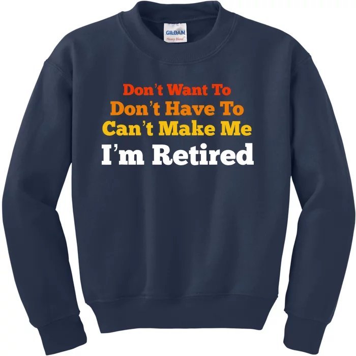 Funny Retirement For Adult, Sarcastic Graphic Tee Kids Sweatshirt