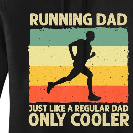 Funny Running For Dad Marathon Runner Coach Marathoner Women's Pullover Hoodie