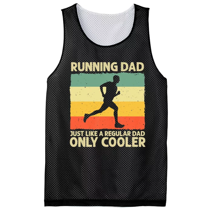 Funny Running For Dad Marathon Runner Coach Marathoner Mesh Reversible Basketball Jersey Tank