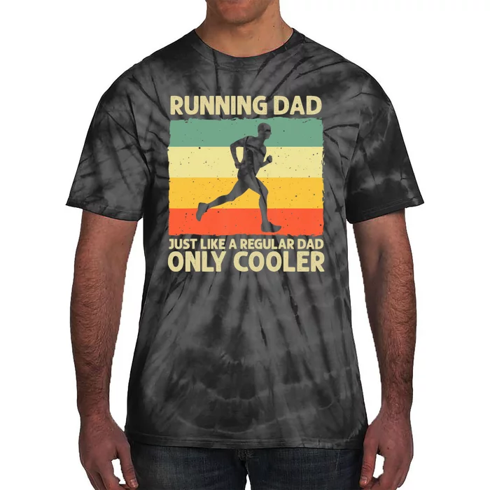 Funny Running For Dad Marathon Runner Coach Marathoner Tie-Dye T-Shirt