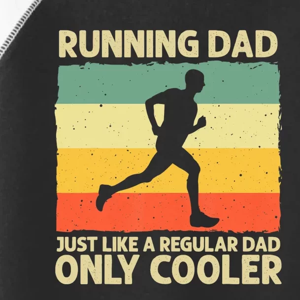 Funny Running For Dad Marathon Runner Coach Marathoner Toddler Fine Jersey T-Shirt