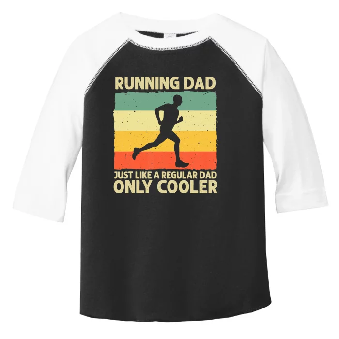 Funny Running For Dad Marathon Runner Coach Marathoner Toddler Fine Jersey T-Shirt