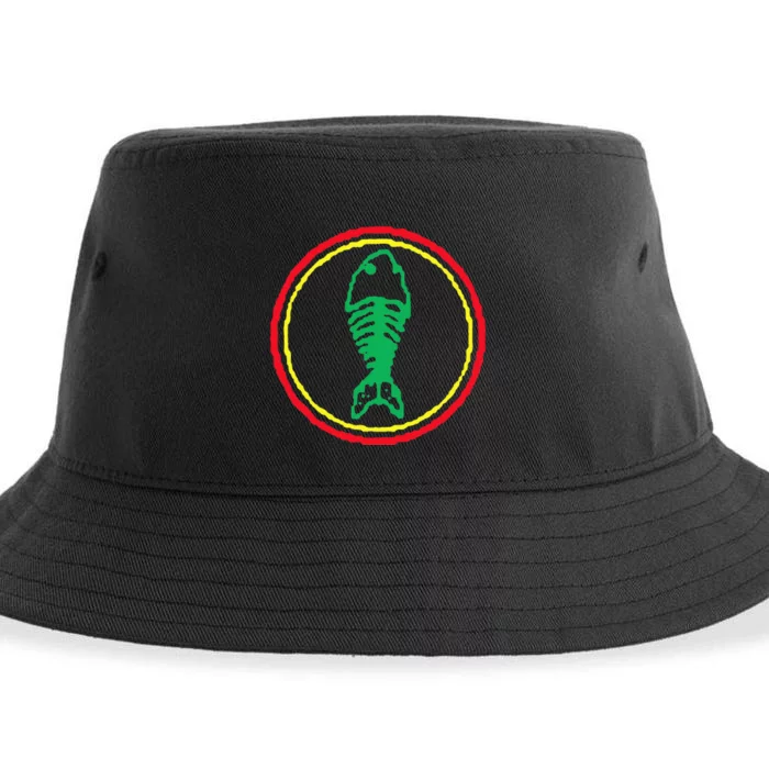 Fishbone Retro Fishing Lover Sustainable Bucket Hat