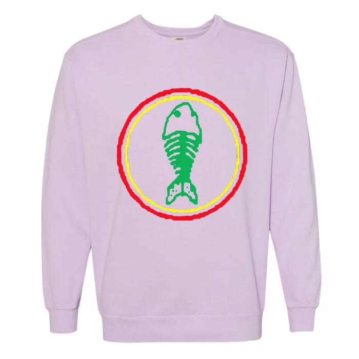 Fishbone Retro Fishing Lover Garment-Dyed Sweatshirt