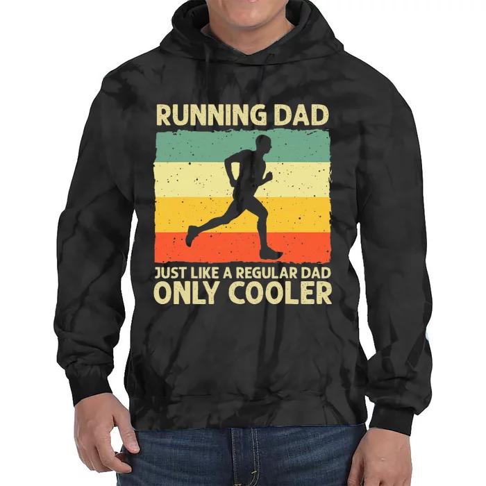 Funny Running For Men Dad Marathon Runner Coach Marathoner Tie Dye Hoodie