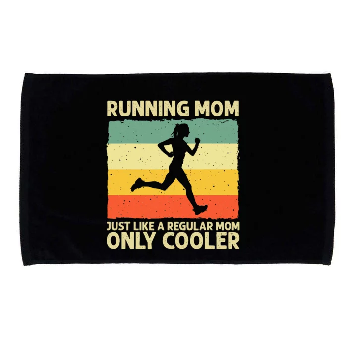 Funny Running For Women Mom Marathoner Runner Coach Racing Microfiber Hand Towel