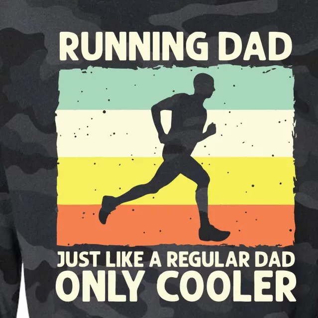 Funny Running For Men Dad Marathon Runner Coach Marathoner Cropped Pullover Crew