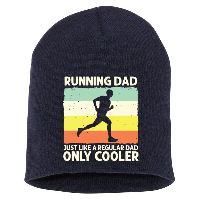 Funny Running For Men Dad Marathon Runner Coach Marathoner Short Acrylic Beanie