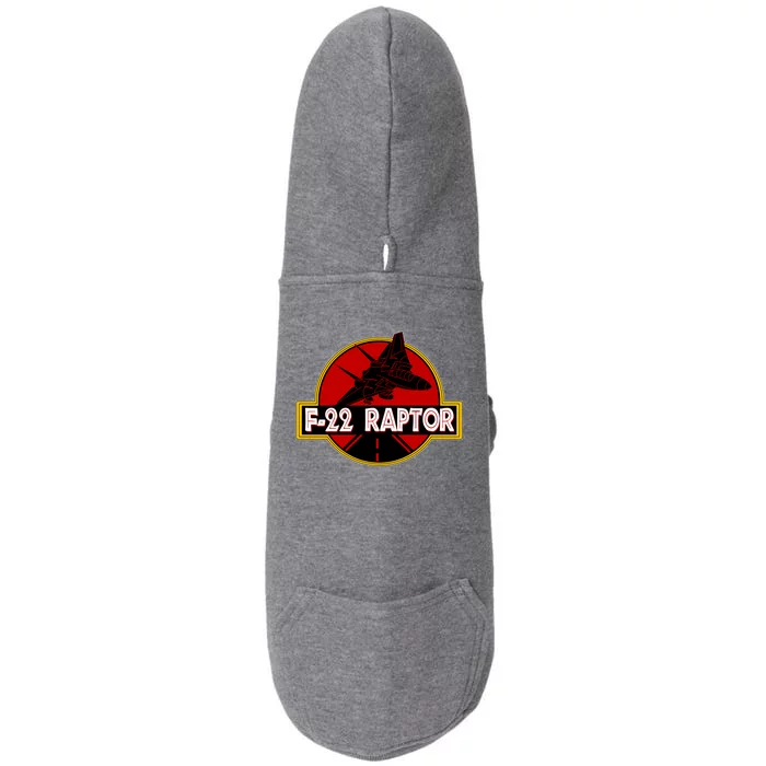 F22 Raptor Fighter Jet Doggie 3-End Fleece Hoodie